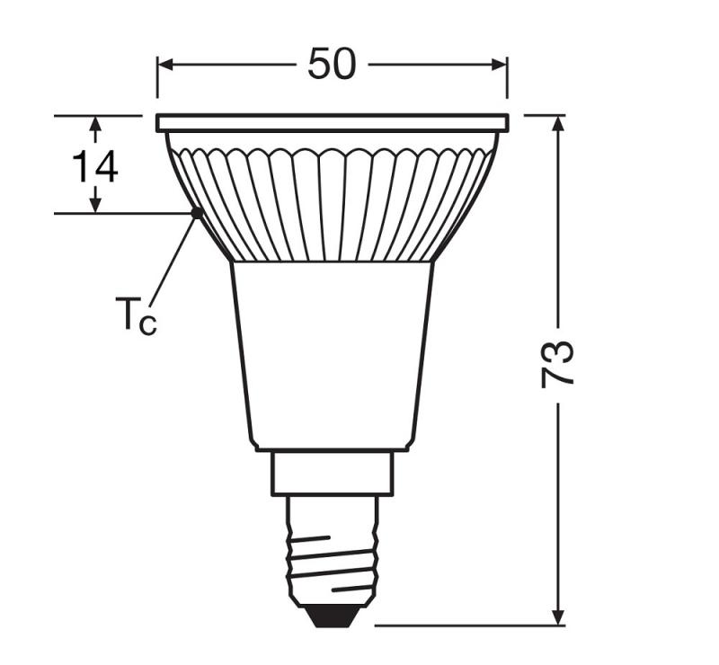 Ledvance E14 PAR16 LED Reflektor Lampe dimmbar 36° 3.7W wie 50W 2700K warmweißes Licht 90Ra - hohe Farbwiedergabe