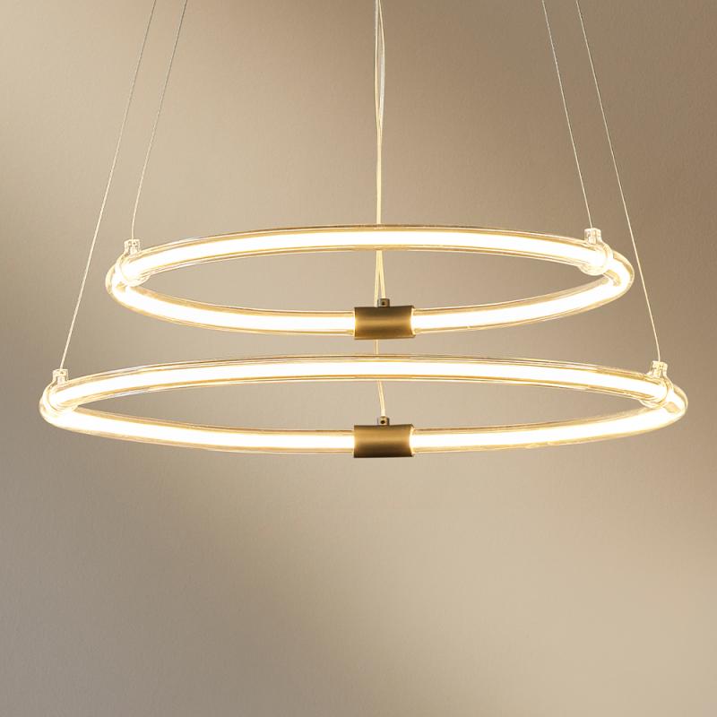 Osram Pendelleuchte Decor Aura Double in Anthrazit / Transparent dimmbar mit warmweißem Licht - imposantes Filament-Design