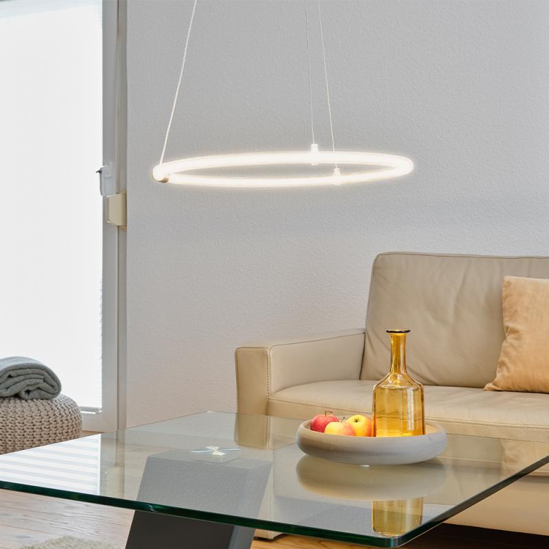 Osram Pendelleuchte Decor Aura in Anthrazit / Transparent dimmbar mit warmweißem Licht - imposantes Filament-Design