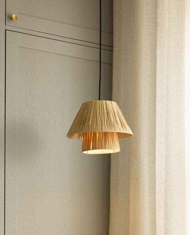 OSRAM Pendelleuchte Decor Bamboo Paper Hut aus nachhaltigem Bambuspapier mit E27 Fassung Ø 28 cm