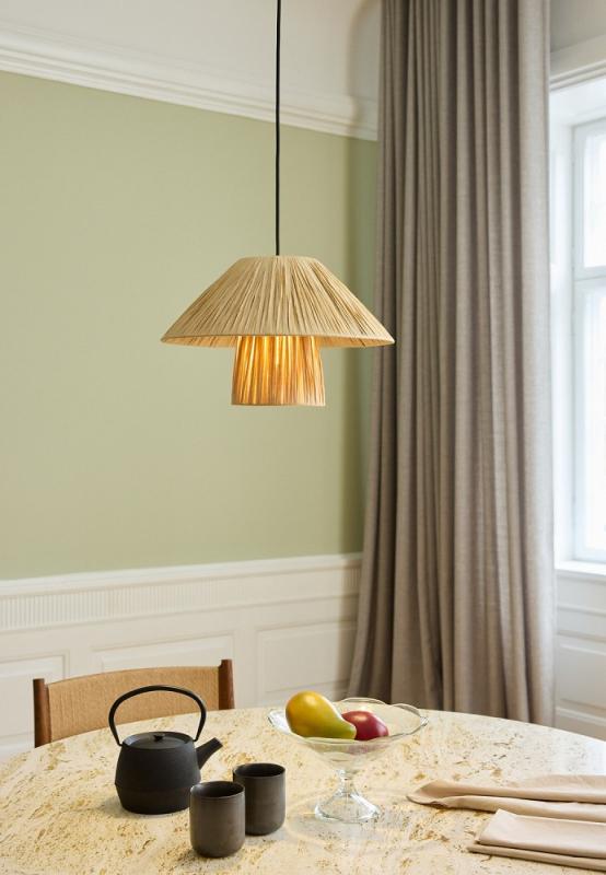 OSRAM Pendelleuchte Decor Bamboo Paper Hut aus nachhaltigem Bambuspapier mit E27 Fassung Ø 40 cm