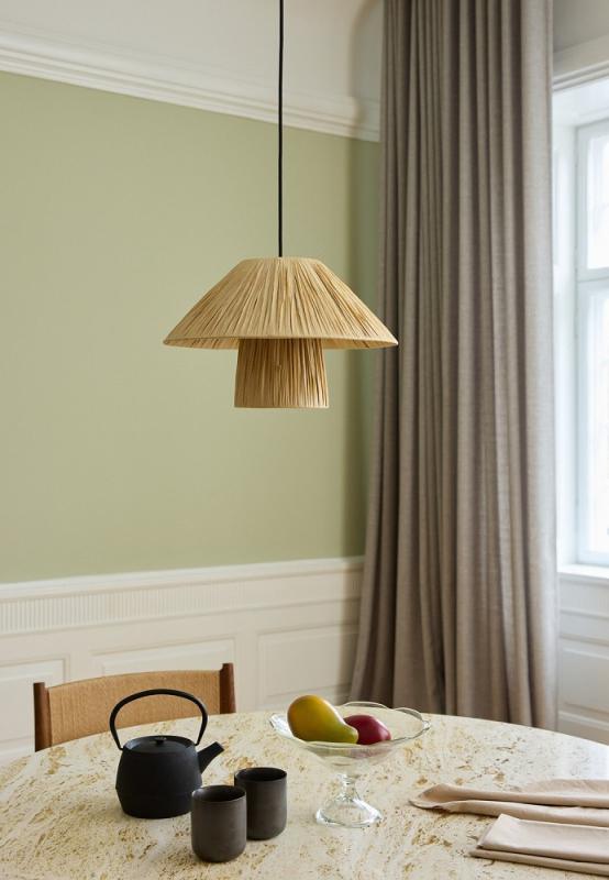 OSRAM Pendelleuchte Decor Bamboo Paper Hut aus nachhaltigem Bambuspapier mit E27 Fassung Ø 40 cm