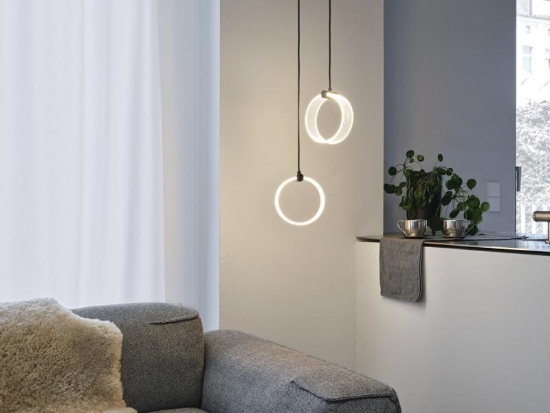 OSRAM Pendelleuchte Decor Circle 2-flammig in Schwarz 8W Ø 15  cm - CLICKCCT - Sehr vielseitig durch eine wählbare Lichtfarbe