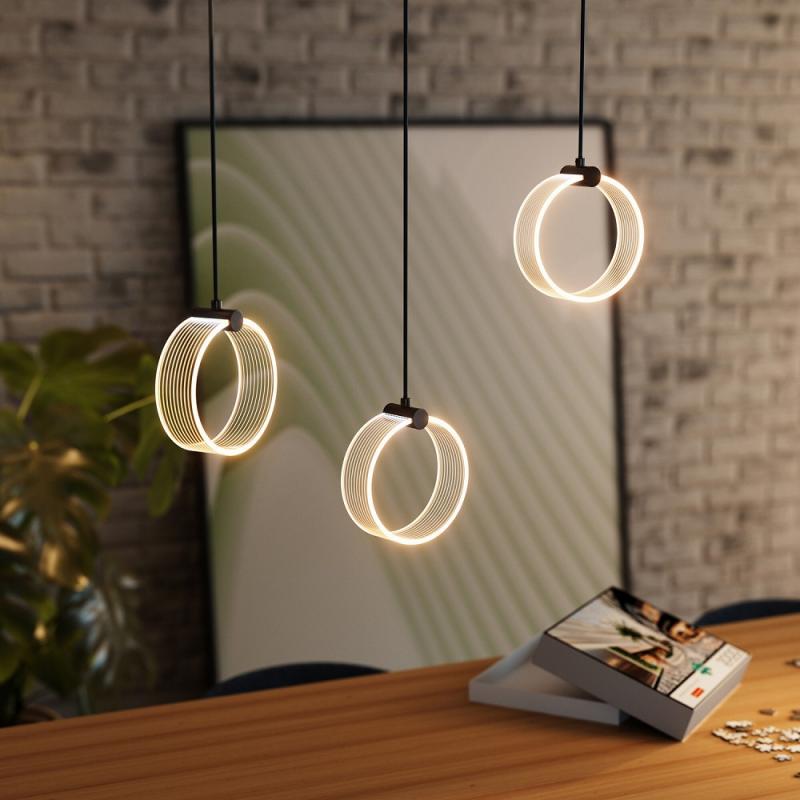 OSRAM Pendelleuchte Decor Circle 3-flammig in Schwarz 20W - CLICKCCT - Sehr vielseitig durch eine wählbare Lichtfarbe