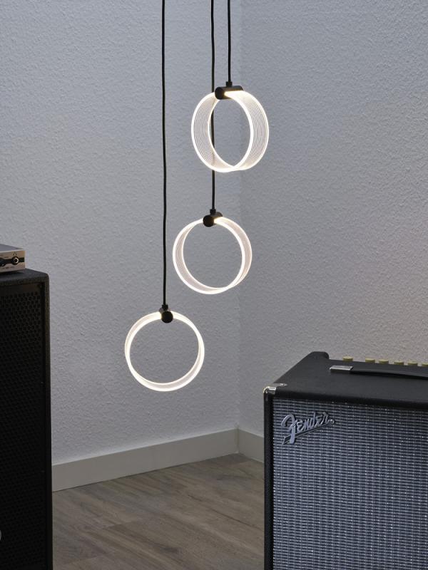 OSRAM Pendelleuchte Decor Circle 3-flammig in Schwarz rund 20W - CLICKCCT - Sehr vielseitig durch eine wählbare Lichtfarbe