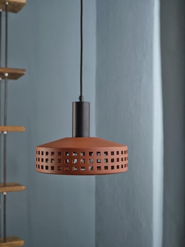 OSRAM Pendelleuchte Decor Clay Windows aus Ton mit E27 Fassung braun
