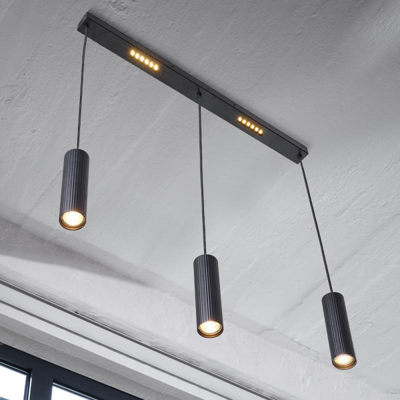 OSRAM Pendelleuchte Decor Drums Schwarz 3XGU10 2XLED  IP20