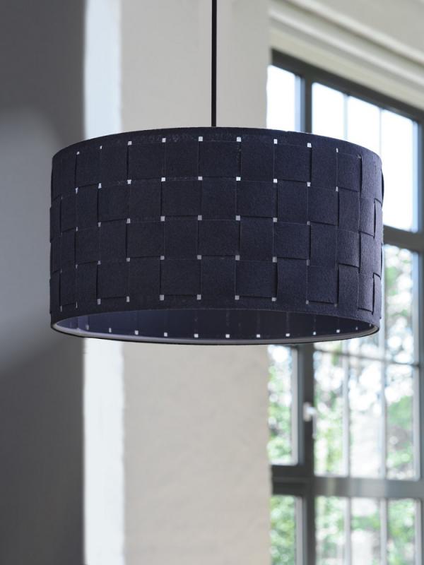 OSRAM Hängeleuchte Decor Felt Weaving aus Filz / Stahl mit E27 Fassung Ø 38cm mit  Textilkabel