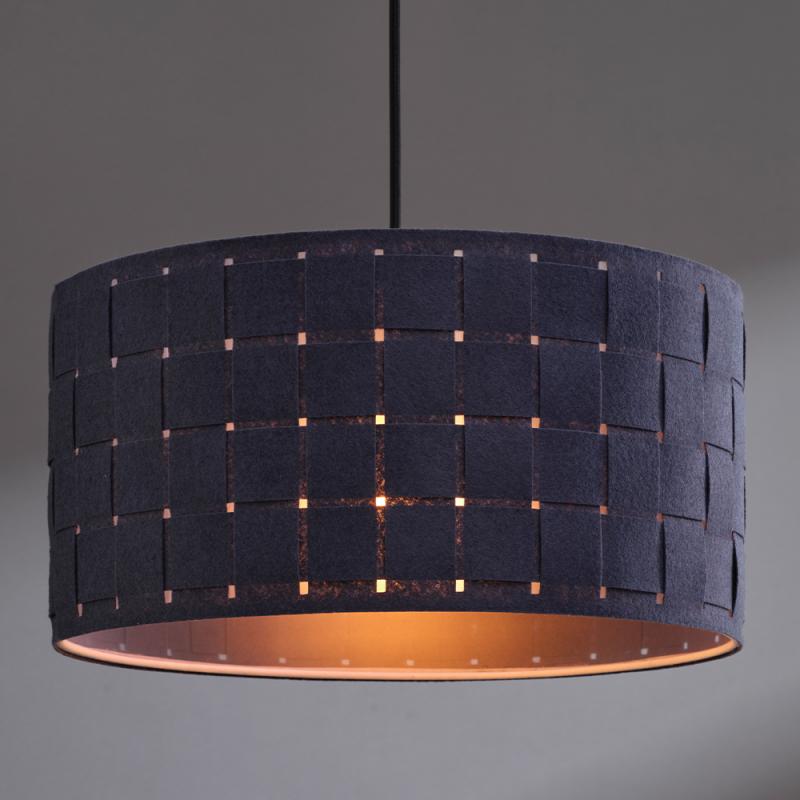 OSRAM Hängeleuchte Decor Felt Weaving aus Filz / Stahl mit E27 Fassung Ø 38cm mit  Textilkabel