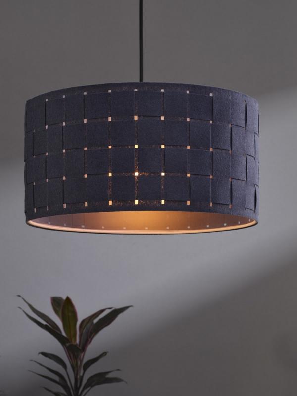 OSRAM Hängeleuchte Decor Felt Weaving aus Filz / Stahl mit E27 Fassung Ø 38cm mit  Textilkabel