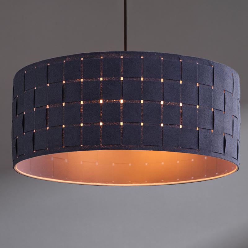 OSRAM Hängeleuchte Decor Felt Weaving aus Filz / Stahl mit E27 Fassung Ø 48cm mit  Textilkabel