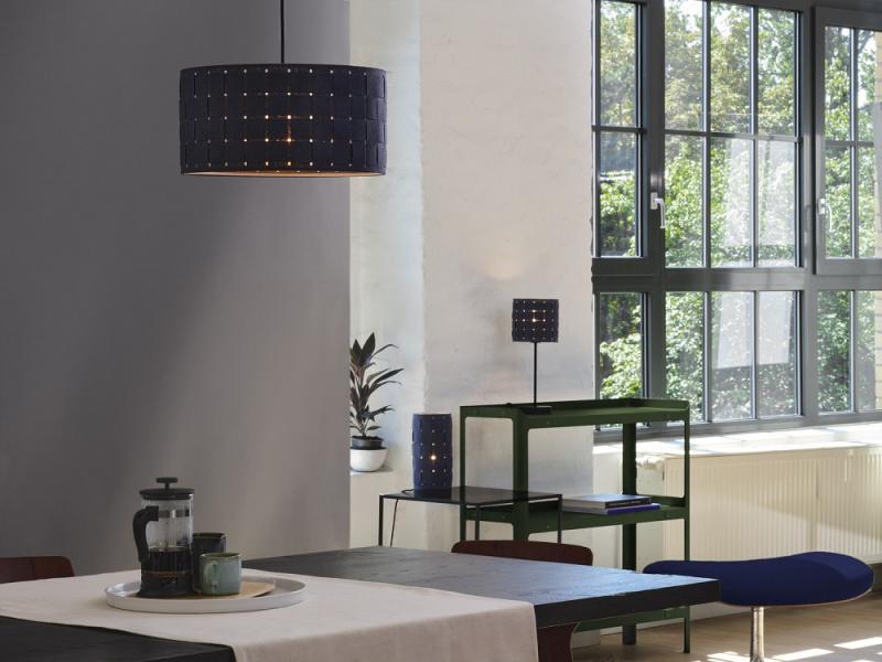 OSRAM Hängeleuchte Decor Felt Weaving aus Filz / Stahl mit E27 Fassung Ø 48cm mit  Textilkabel