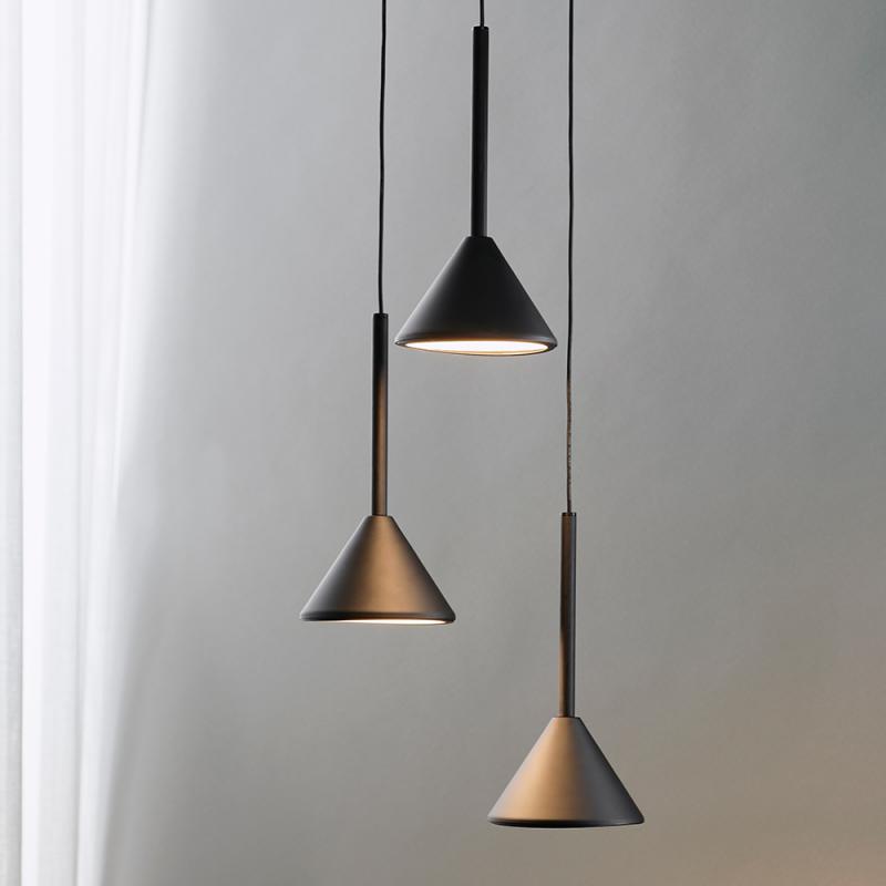 Osram 3-flammige Pendelleuchte Decor Fuji aus Stahl in Schwarz mit warmweißem Licht