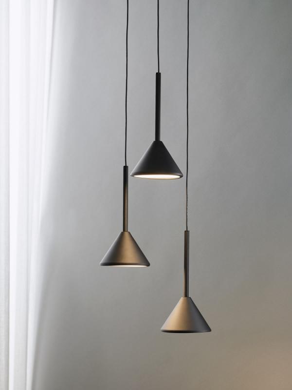 Osram 3-flammige Pendelleuchte Decor Fuji aus Stahl in Schwarz mit warmweißem Licht