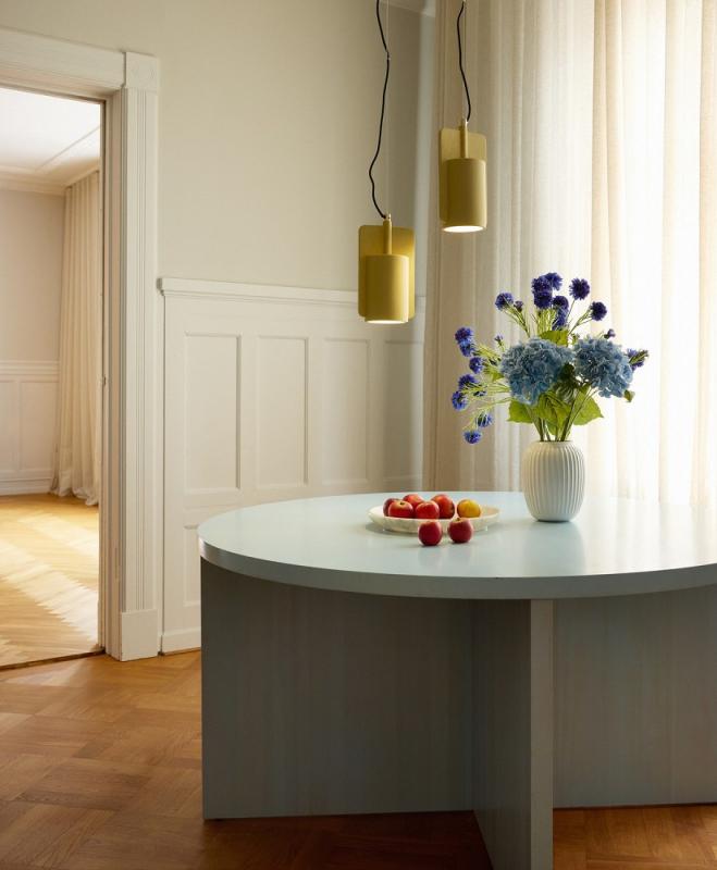 Osram Imopsante Pendelleuchte Decor Mold aus Beton und Metall in Gold mit E27-Fassung Ø 16 cm