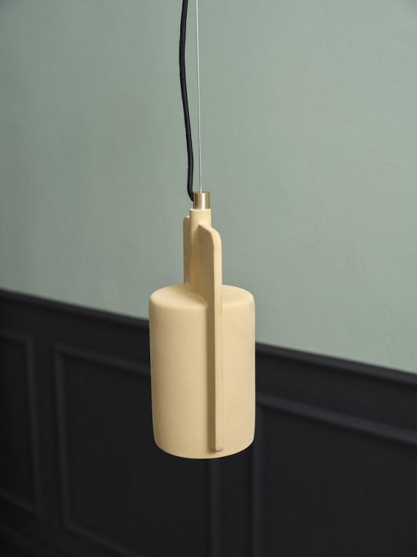 Osram Imopsante Pendelleuchte Decor Mold aus Beton und Metall in Gold mit E27-Fassung Ø 16 cm