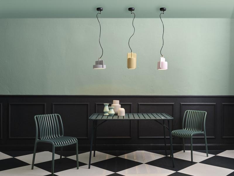 Osram Ausdruckssarke Pendelleuchte Decor Mold aus Beton und Metall in Grau mit E27-Fassung Ø 23 cm