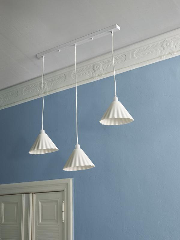 OSRAM Pendelleuchte Decor Pulp 3-flammig weiß aus Metall und Pappmaschee für 3 x E14