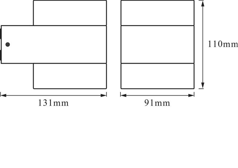 Osram Anthrazitfarbene LED Wandleuchte Puck UpDown mit warmweißem Licht IP44