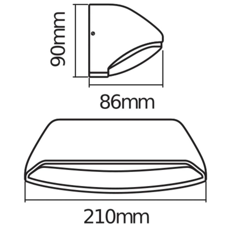 OSRAM LED Wandleuchte Endura Style Wide 12W in Anthrazit IP44