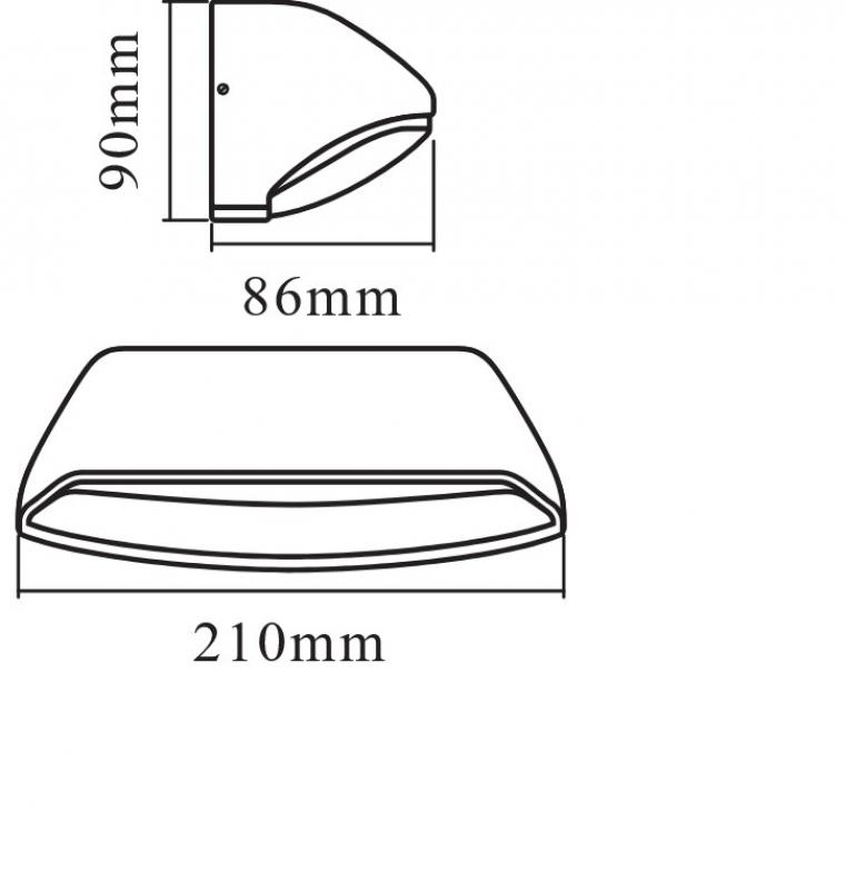 OSRAM LED Wandleuchte Endura Style Wide in Weiß IP44