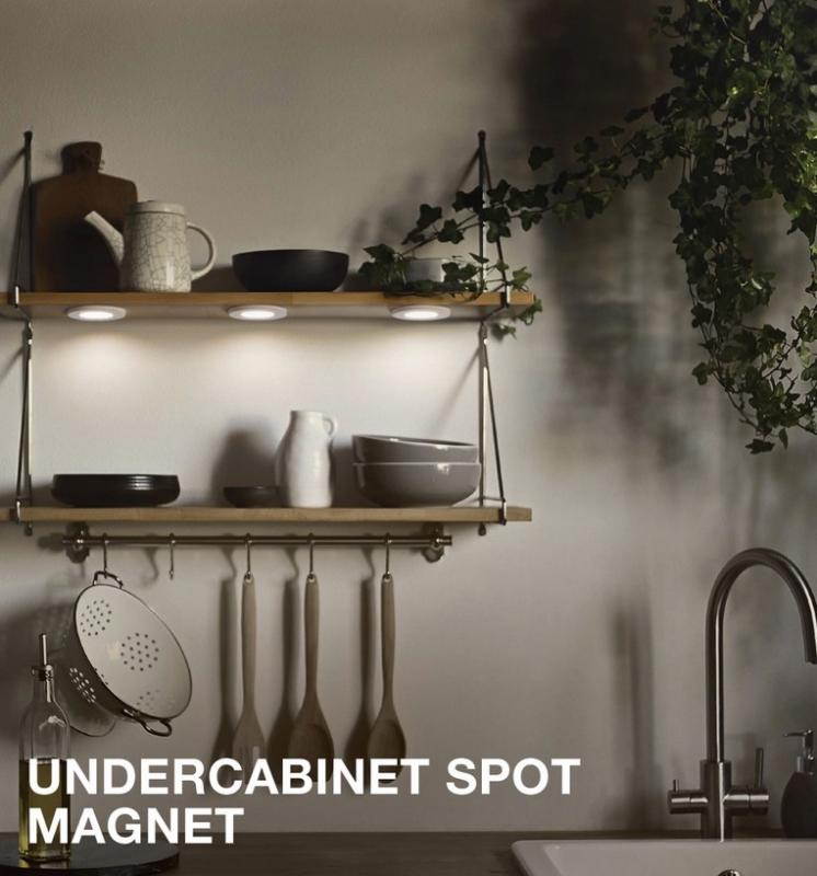 OSRAM  Undercabinet Spot Magnet 75mm 8.5W 830 Dimmbar - Spotleuchten für Unterschrankbeleuchtung warmweißes Licht