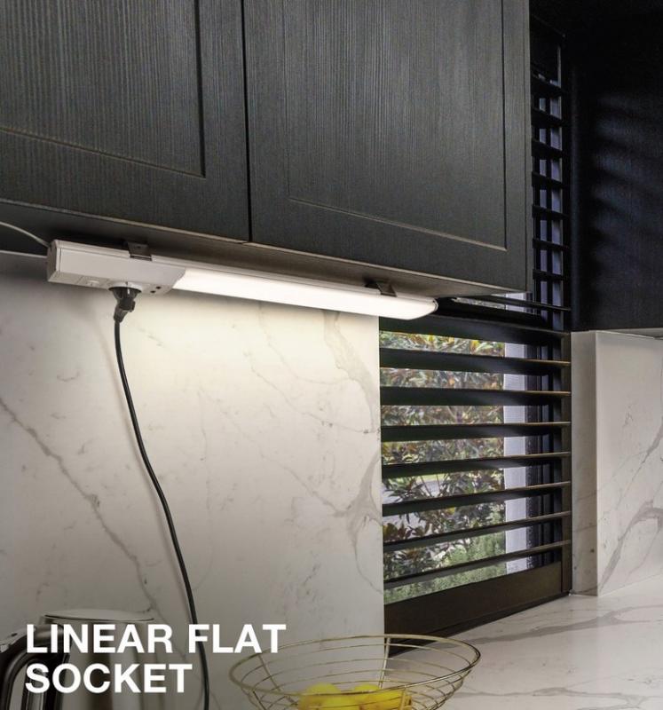 OSRAM Linear Flat Socket USB 540mm 10W 4000K Unterschrank Beleuchtung und Stromversorgung in einem Gerät