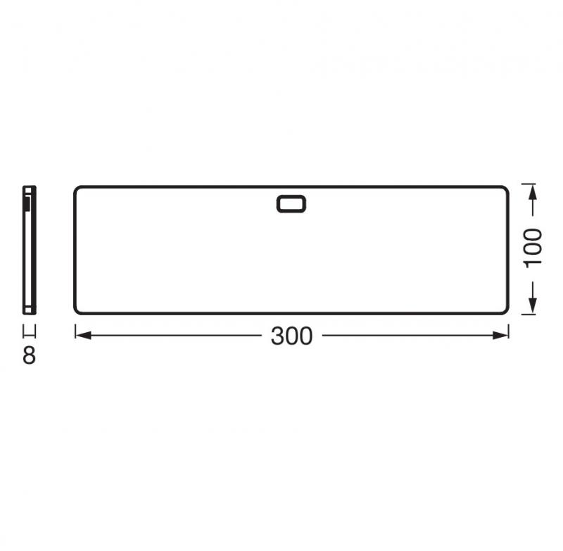 OSRAM LED Undercabinet Panel Frameless 30x10cm CCT DIM weiß - mit umschaltbarer Farbtemperatur - dimmbar