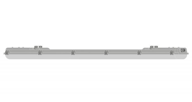 LEDVANCE DAMP PROOF HOUSING IP65 Leergehäuase für 2 Röhren 120cm IP65