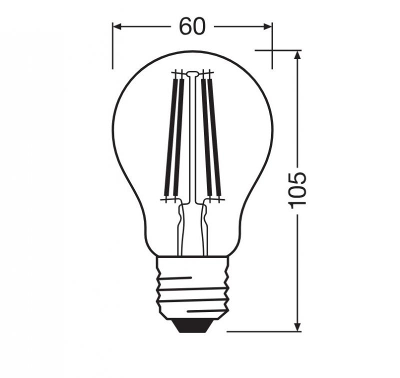 Ledvance E27 CLASSIC DIMMBARE LED Lampe 5.9W wie 60W 2700K warmweiß