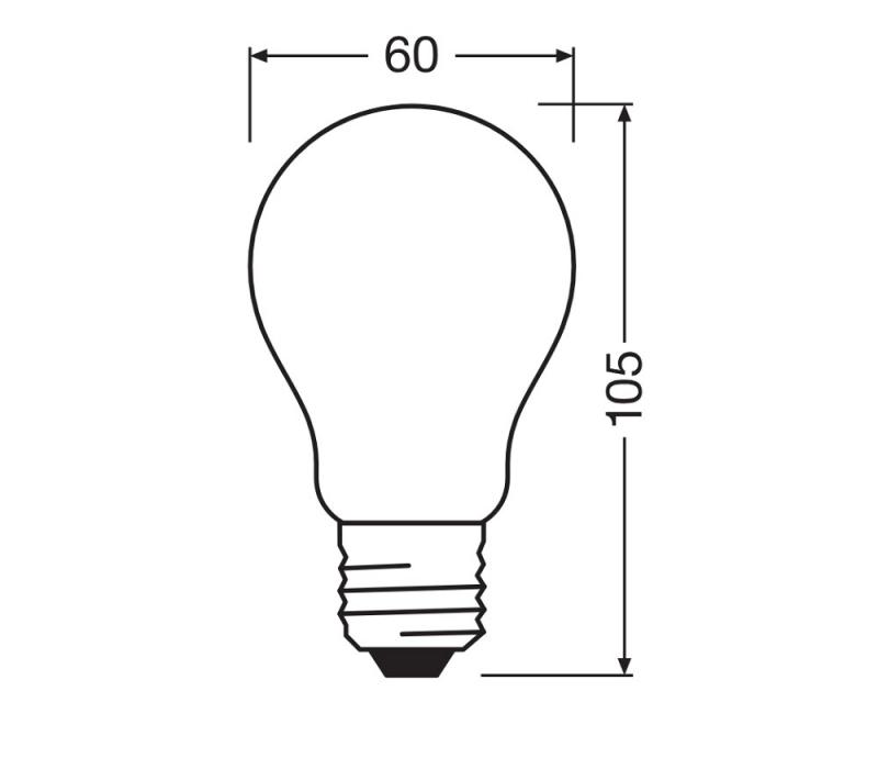 Ledvance E27 Classic LED Lampe dimmbar 5,9W wie 60W 2700K warmweißes Licht &  mattierte Oberfläche