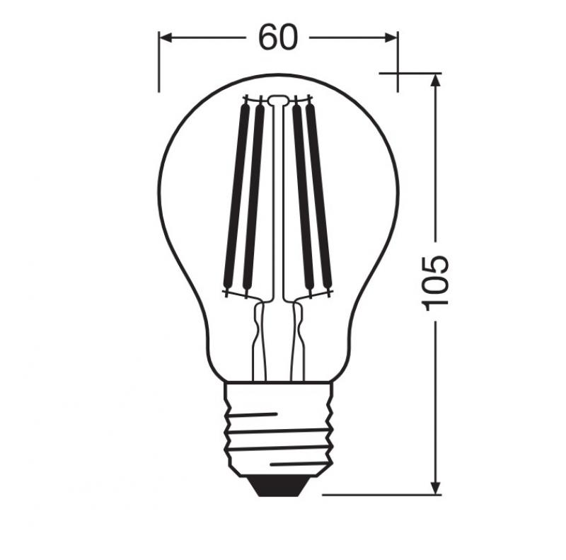 Helle Ledvance E27 Classic A 100 Filament mkLED Lampe klar 11W wie 100W 4000K neutralweiß