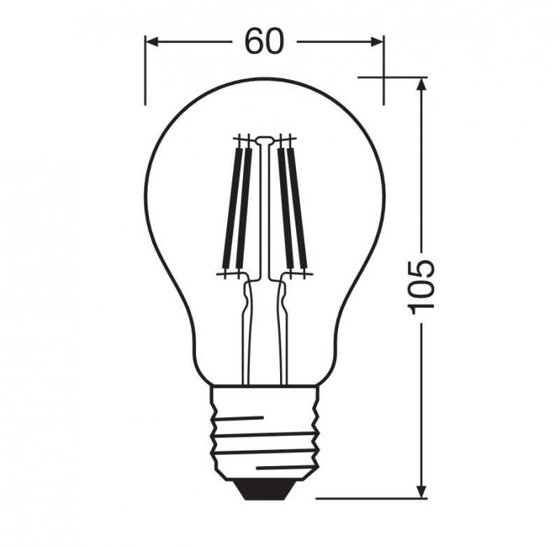 Ledvance E27 Retrofit CLASSIC LED Lampe klar 3,4W wie 40W 2700K warmweiß