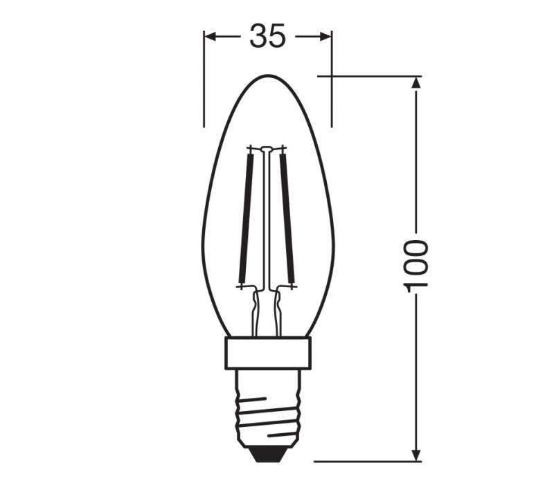 Ledvance E14 LED Kerzenlampe CLASSIC B25 Frosted 1,8W wie 25W 2700 K warmweißes Licht