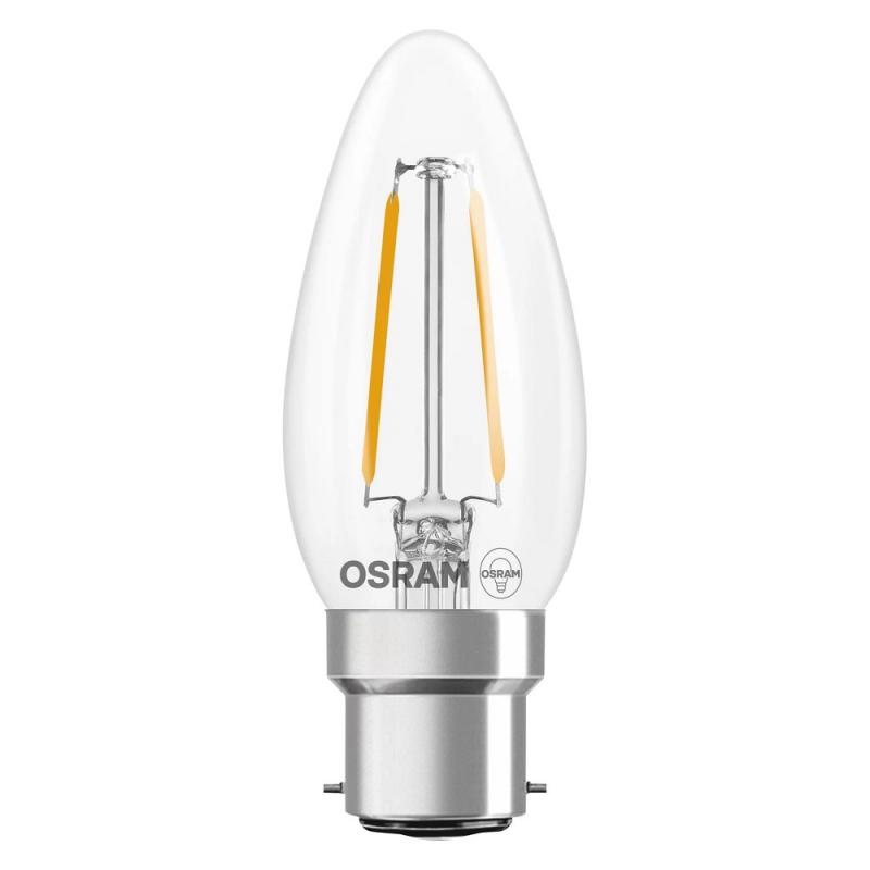 OSRAM B22d LED Star Classic Filament 1,8W wie 25W warmweißes Licht 2700K