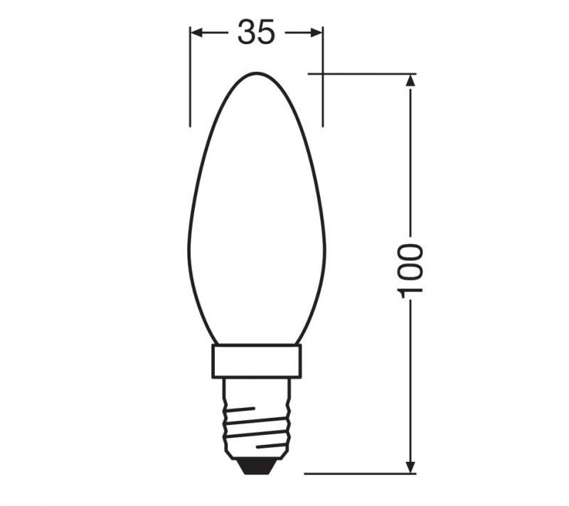 Ledvance E14 LED Kerzen Lampe B60 matt 5,9W wie 60W 2700K warmweißes Licht