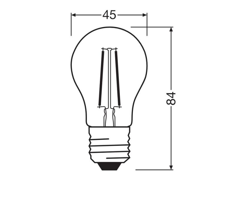 OSRAM E27 LED Star Classic P 25 Filament  Lampe 1.8W wie 25W neutralweißes Licht