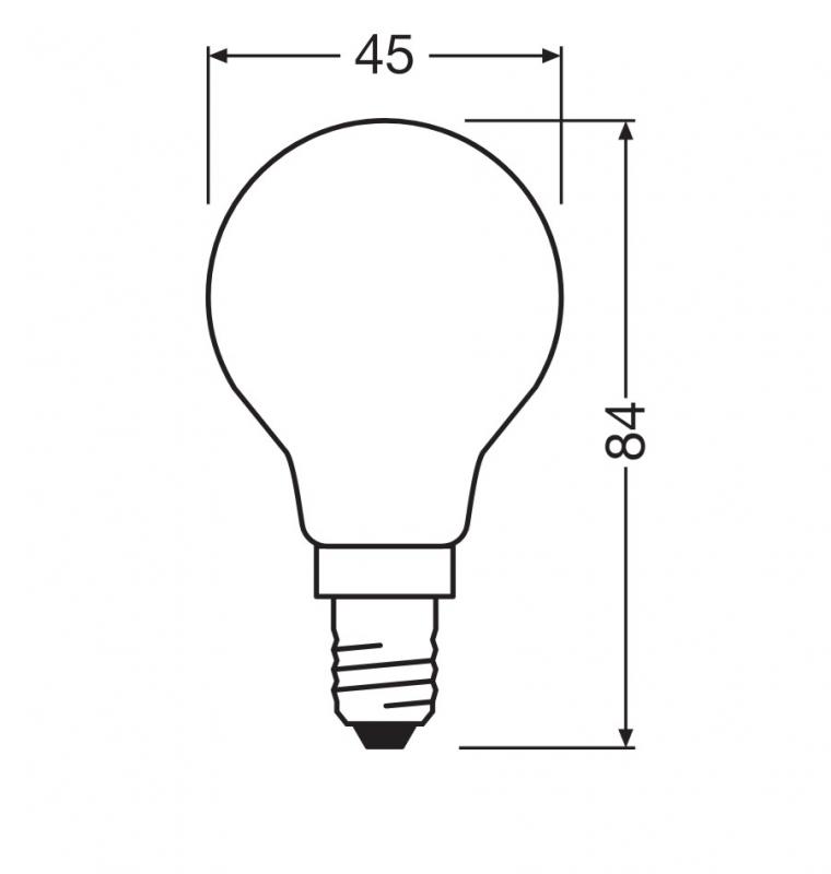 Ledvance E14 LED Tropfenlampe Classic matt 5,9W wie 60W 2700K warmweißes Licht