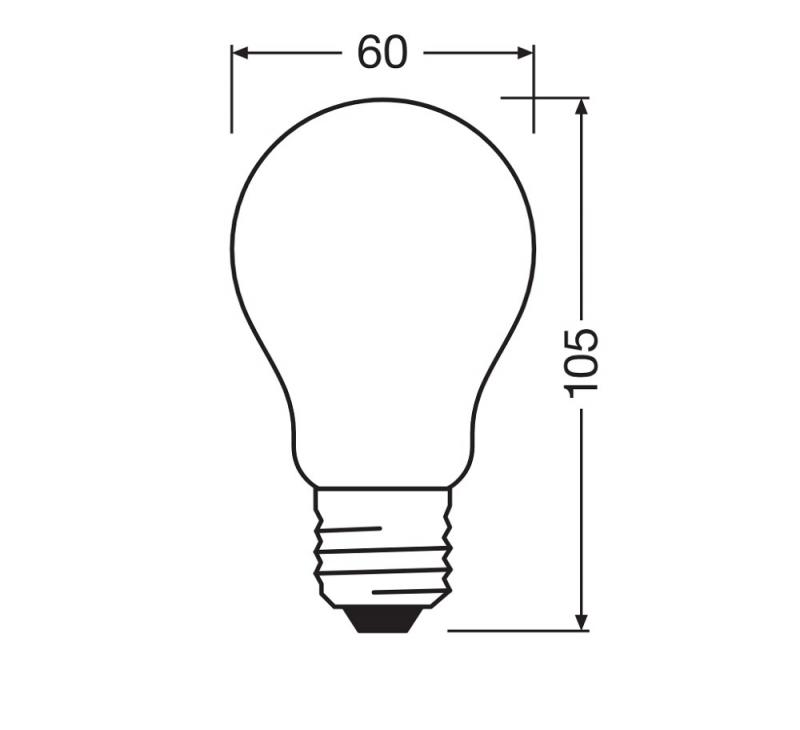 2er Pack OSRAM LED E27 Glühbirne Star Classic A 60 Filament matt 5.9W als 60W Ersatz warmweißes Licht