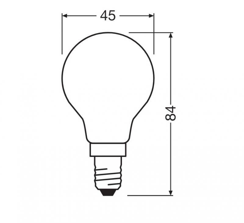 OSRAM E14 LED Lampe Star Classic P 40 matt 3.4W wie 40W warmweiße Wohnraumbeleuchtung