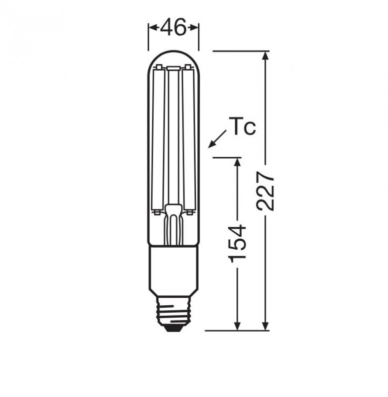 Ledvance E27 LED Straßenlampe NAV 70 LED FILAMENT PERFORMANCE 6000LM 30.7W 740 E27 - LED-NAV-Ersatzlampe