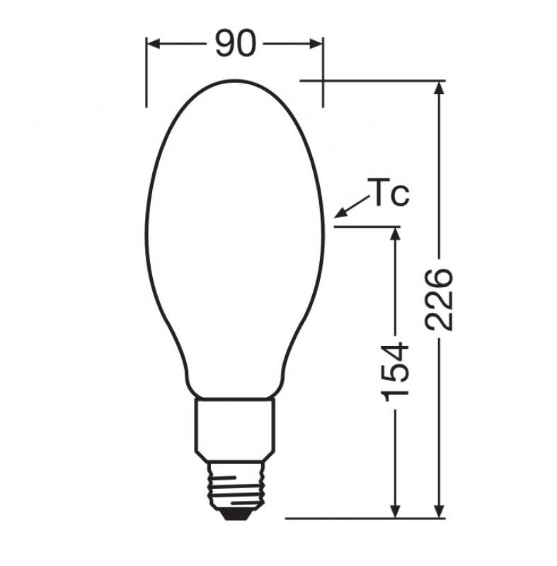Ledvance E27 LED Straßenlampe HQL 3600LM 19.4W wie 80W 827 2700K IP65