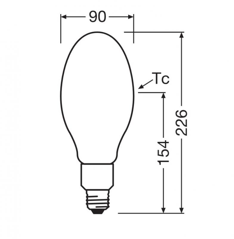 Ledvance E27 LED Straßenlampe HQL 4000LM 21.6W wie 80W 840 4000K IP65