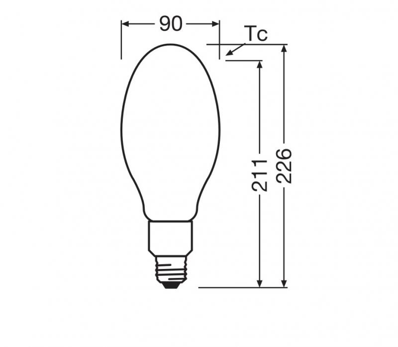 Ledvance E27 LED Straßenlampe HQL 5400LM 29.1 wie 125W 827 2700K IP65