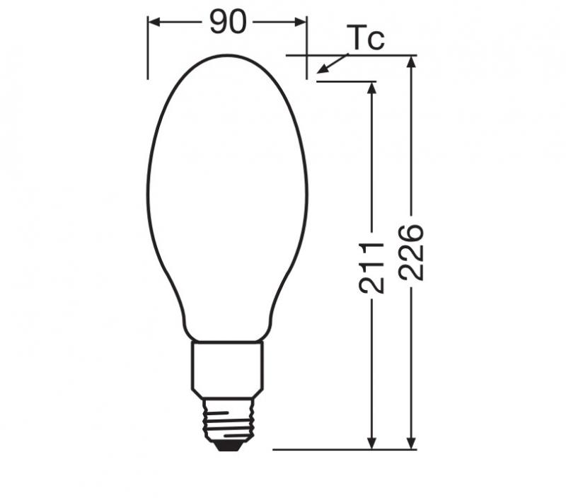 Ledvance E27 LED Straßenlampe HQL 6000LM 32.4W wie 125W 840 4000K IP65