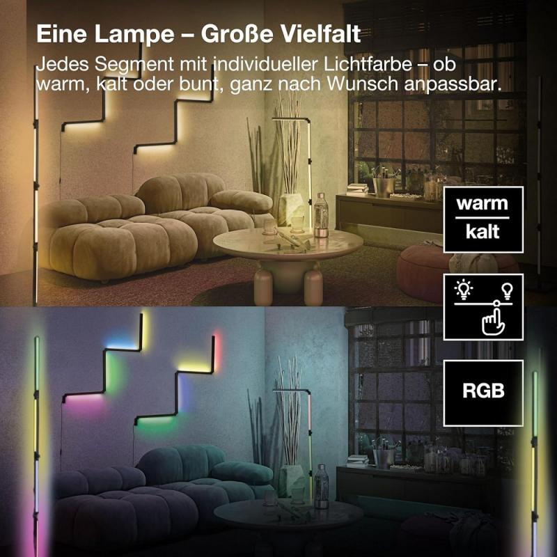 174cm OSRAM SMART+ WiFi Convert Magic LED-Dekoleuchte - dynamischer Magic RGB-Lichteffekt