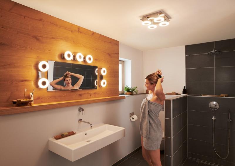 Osram SMART+ Matter over Wifi Orbis Wall Wave 300x300mm Chrome mit Tunable White