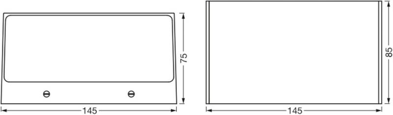 Osram SMART+ WiFi Rechteckige Außen Wandleuchte BRICK WIDE RGBW Farbwechsel in Anthrazit IP44 UpDown