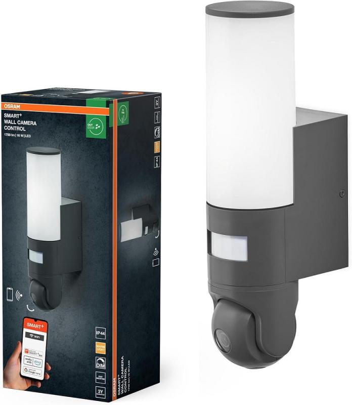 OSRAM SMART+ WiFi Wandleuchte mit Kamera Lautsprecher Sensor für Eingang und Terrasse