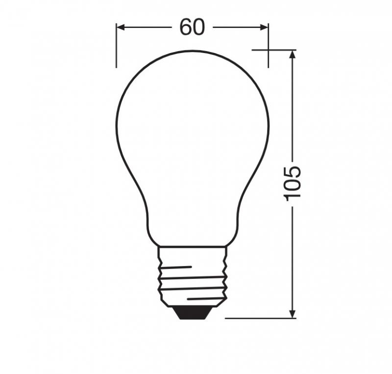 Ledvance E27 Sehr effiziente dimmbare LED Lampe Classic matt 7.2W wie 100W 2700K warmweißes Licht